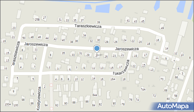 Bielsk Podlaski, Jaroszewicza Józefa, 27, mapa Bielsk Podlaski