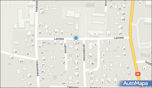 Bielsk Podlaski, Jarzębinowa, 2, mapa Bielsk Podlaski