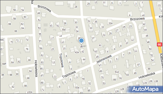 Bielsk Podlaski, Jarzębinowa, 40, mapa Bielsk Podlaski