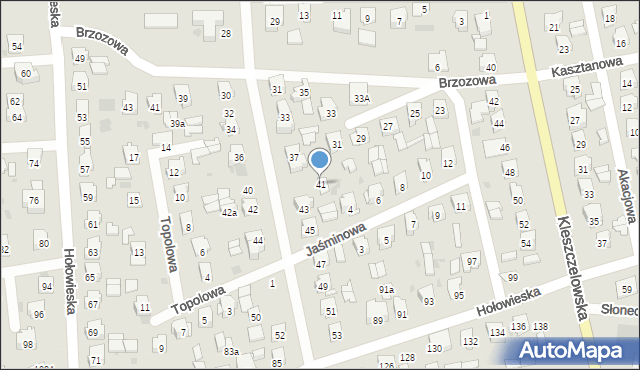 Bielsk Podlaski, Jarzębinowa, 41, mapa Bielsk Podlaski