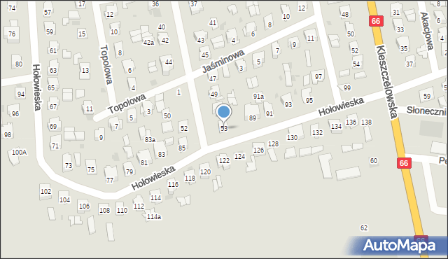 Bielsk Podlaski, Jarzębinowa, 53, mapa Bielsk Podlaski