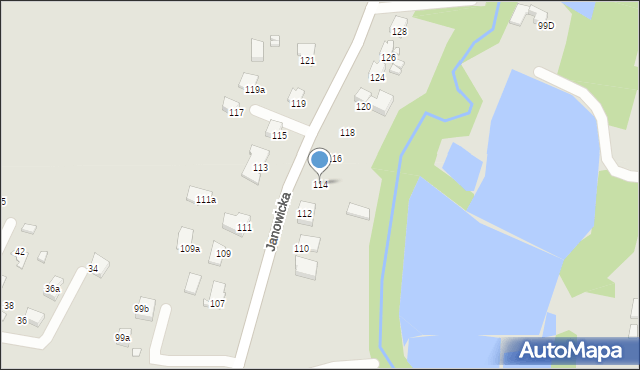 Bielsko-Biała, Janowicka, 114, mapa Bielsko-Białej