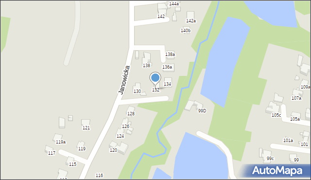 Bielsko-Biała, Janowicka, 132, mapa Bielsko-Białej