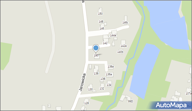 Bielsko-Biała, Janowicka, 140, mapa Bielsko-Białej