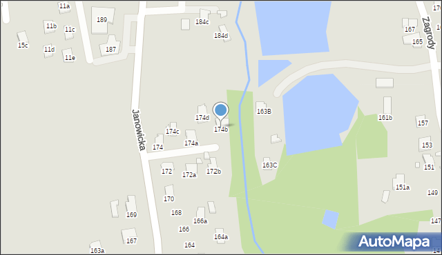 Bielsko-Biała, Janowicka, 174b, mapa Bielsko-Białej