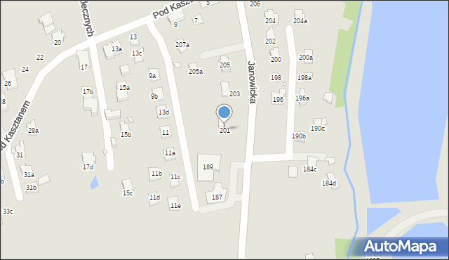 Bielsko-Biała, Janowicka, 201, mapa Bielsko-Białej