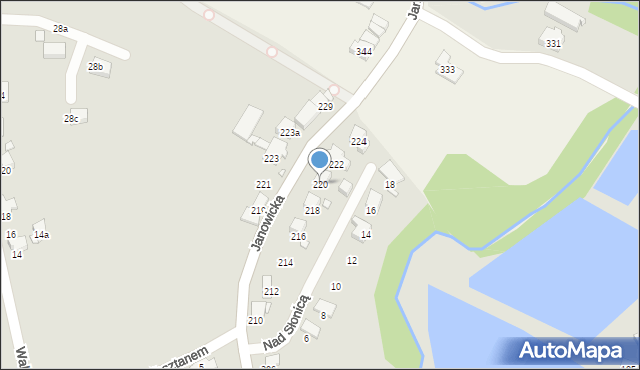 Bielsko-Biała, Janowicka, 220, mapa Bielsko-Białej