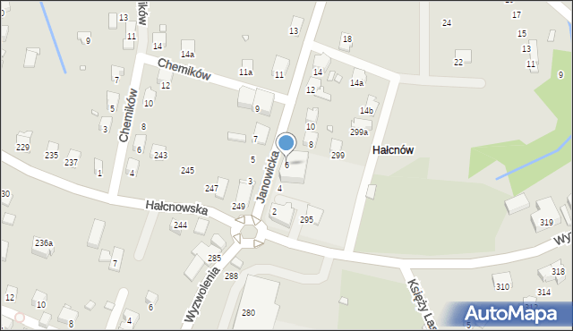 Bielsko-Biała, Janowicka, 6, mapa Bielsko-Białej