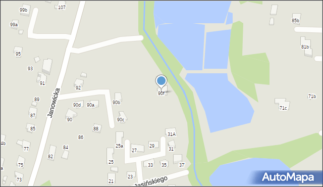 Bielsko-Biała, Janowicka, 90f, mapa Bielsko-Białej