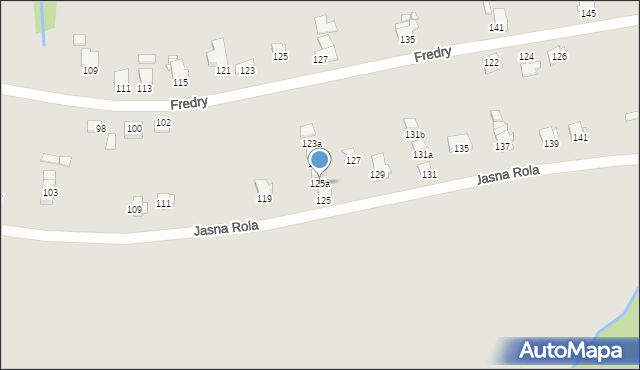 Bielsko-Biała, Jasna Rola, 125a, mapa Bielsko-Białej