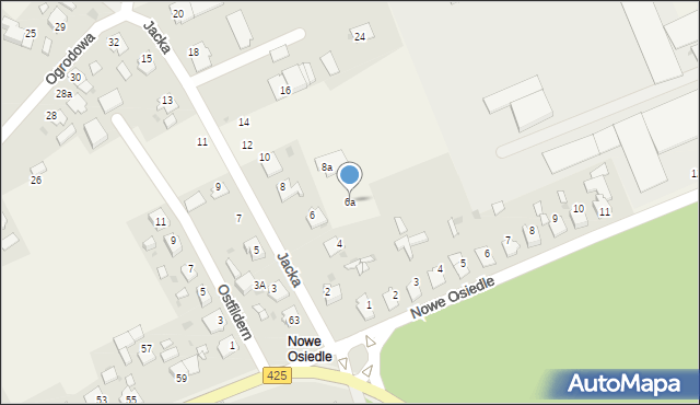 Bierawa, Jacka, 6a, mapa Bierawa