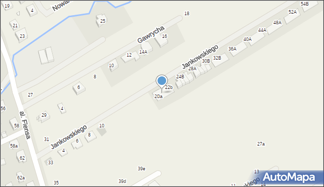 Biernatki, Jankowskiego Stanisława, 20b, mapa Biernatki