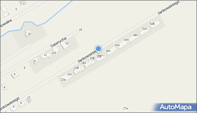 Biernatki, Jankowskiego Stanisława, 32B, mapa Biernatki