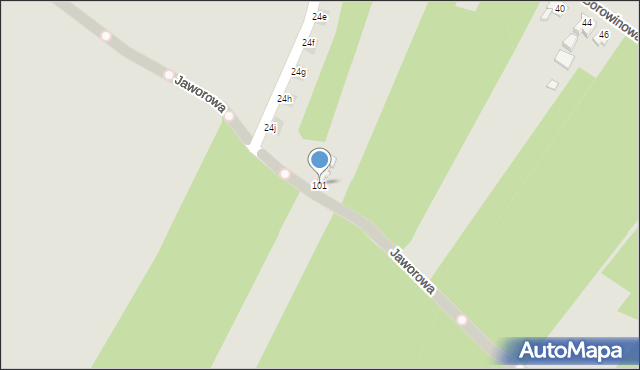 Bieruń, Jaworowa, 101, mapa Bieruń