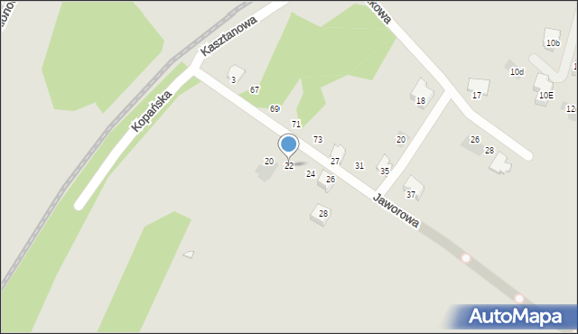 Bieruń, Jaworowa, 22, mapa Bieruń