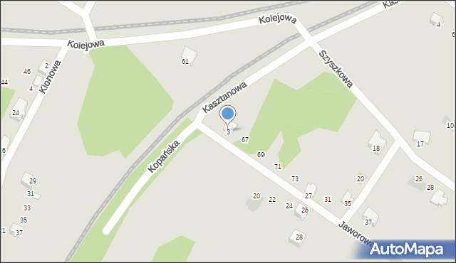 Bieruń, Jaworowa, 3, mapa Bieruń