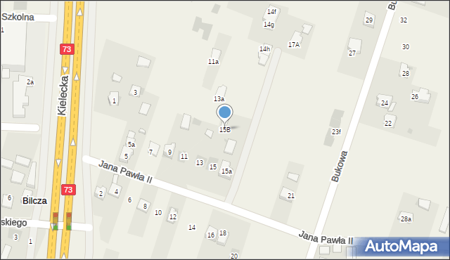 Bilcza, Jana Pawła II, 15B, mapa Bilcza