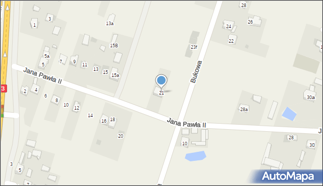 Bilcza, Jana Pawła II, 21, mapa Bilcza