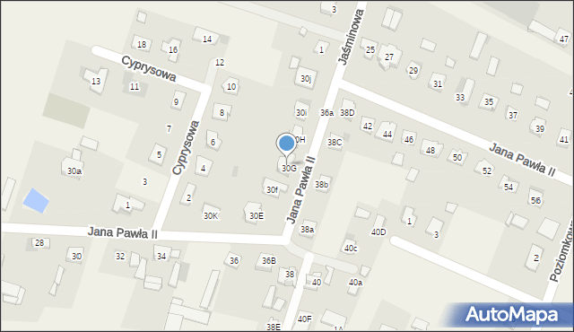 Bilcza, Jana Pawła II, 38g, mapa Bilcza