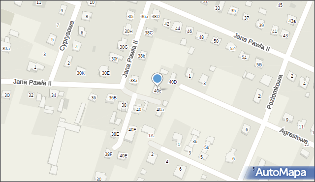 Bilcza, Jana Pawła II, 40c, mapa Bilcza