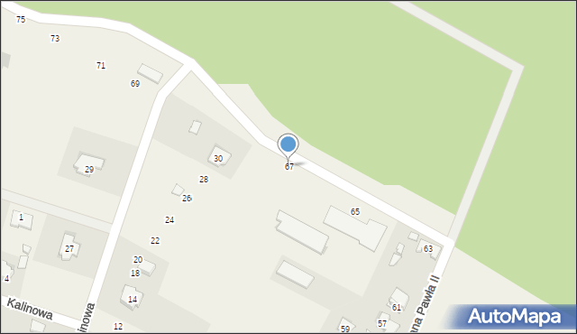 Bilcza, Jana Pawła II, 67, mapa Bilcza