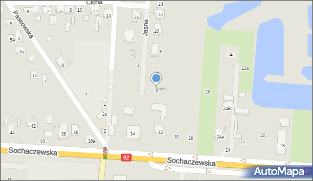 Błonie, Jasna, 4, mapa Błonie