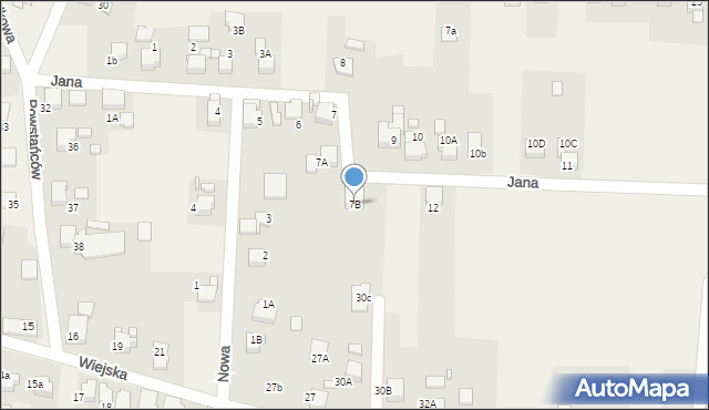 Bluszczów, Jana, 7B, mapa Bluszczów
