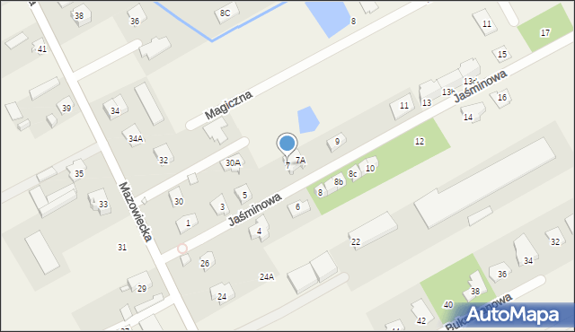 Bobrowiec, Jaśminowa, 7, mapa Bobrowiec