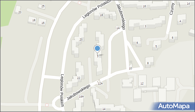 Bochnia, Jakubowskiego Tadeusza, gen., 3, mapa Bochni