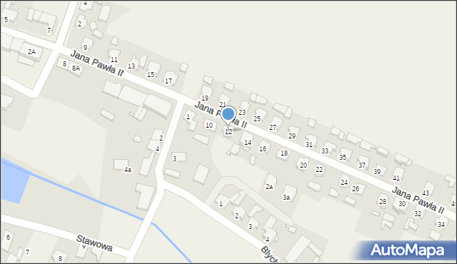 Bogacica, Jana Pawła II, 12, mapa Bogacica