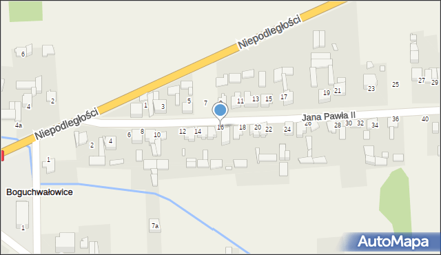 Boguchwałowice, Jana Pawła II, 16, mapa Boguchwałowice