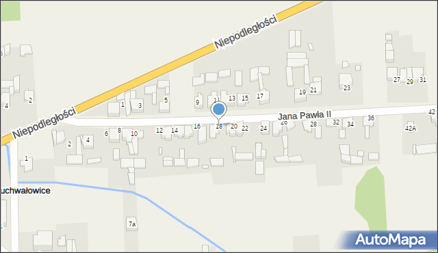 Boguchwałowice, Jana Pawła II, 18, mapa Boguchwałowice