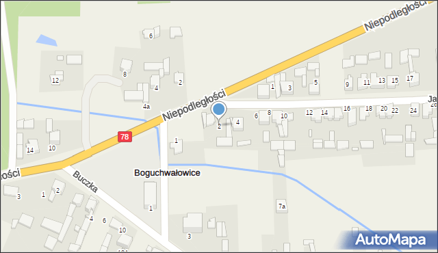 Boguchwałowice, Jana Pawła II, 2, mapa Boguchwałowice