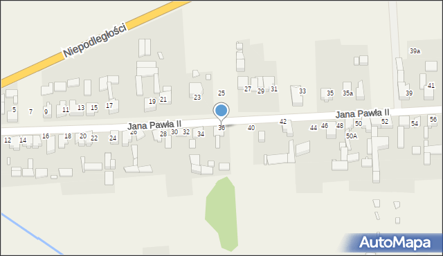 Boguchwałowice, Jana Pawła II, 36, mapa Boguchwałowice