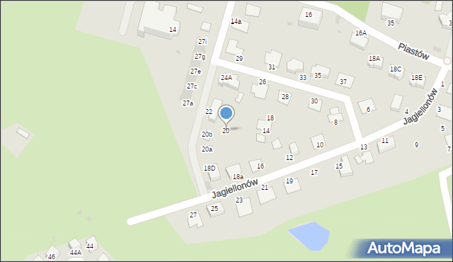 Bolesławiec, Jagiellonów, 20, mapa Bolesławca