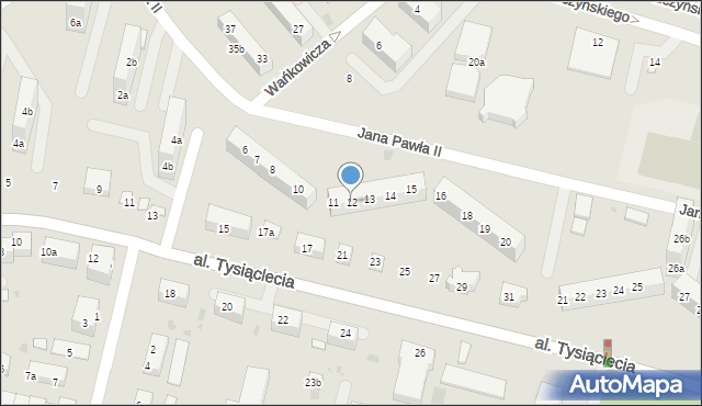 Bolesławiec, Jana Pawła II, 12, mapa Bolesławca