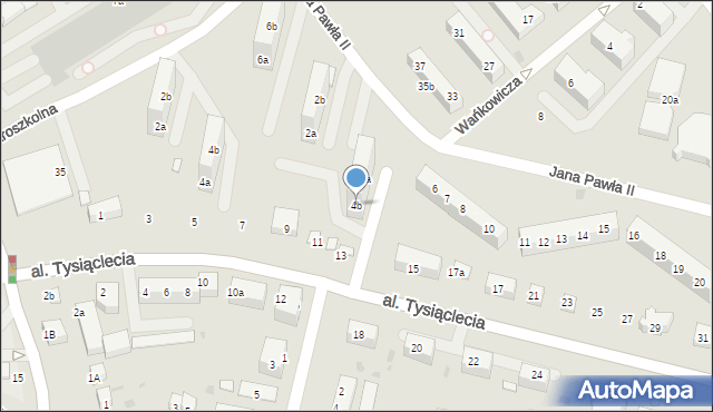 Bolesławiec, Jana Pawła II, 4b, mapa Bolesławca