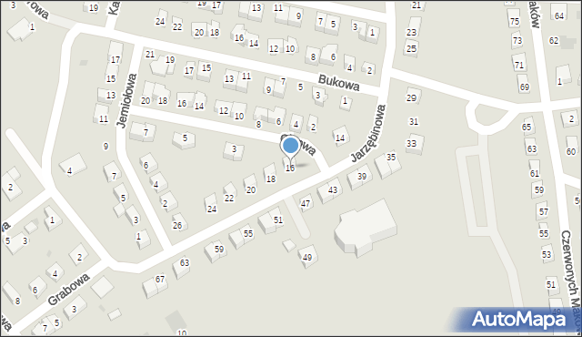 Bolesławiec, Jarzębinowa, 16, mapa Bolesławca