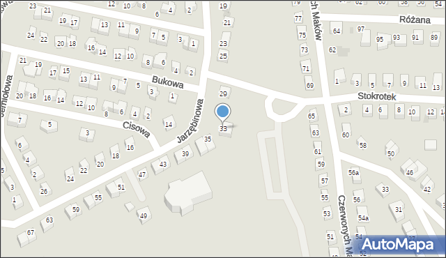 Bolesławiec, Jarzębinowa, 33, mapa Bolesławca