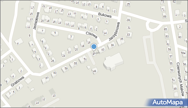 Bolesławiec, Jarzębinowa, 47, mapa Bolesławca