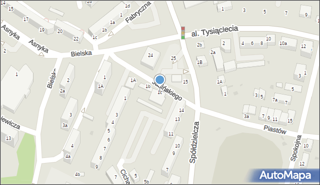 Bolesławiec, Jasińskiego Tadeusza, 1c, mapa Bolesławca