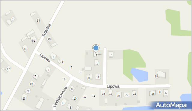 Boniewo, Jarzębinowa, 3, mapa Boniewo