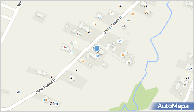 Bór, Jana Pawła II, 10, mapa Bór
