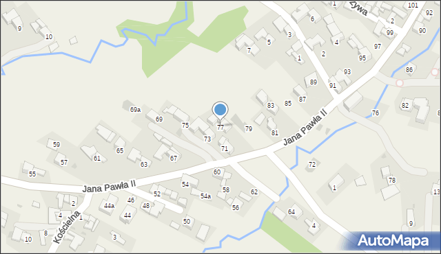 Bór, Jana Pawła II, 77, mapa Bór