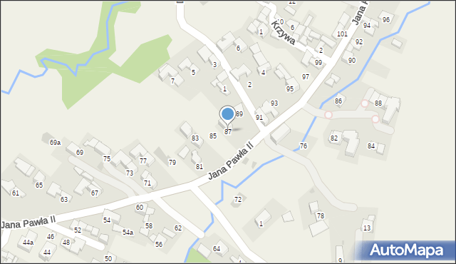 Bór, Jana Pawła II, 87, mapa Bór