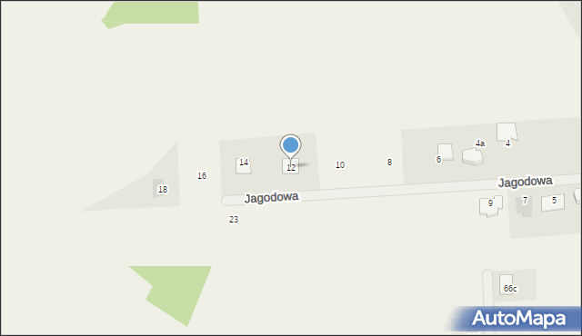 Borek, Jagodowa, 12, mapa Borek
