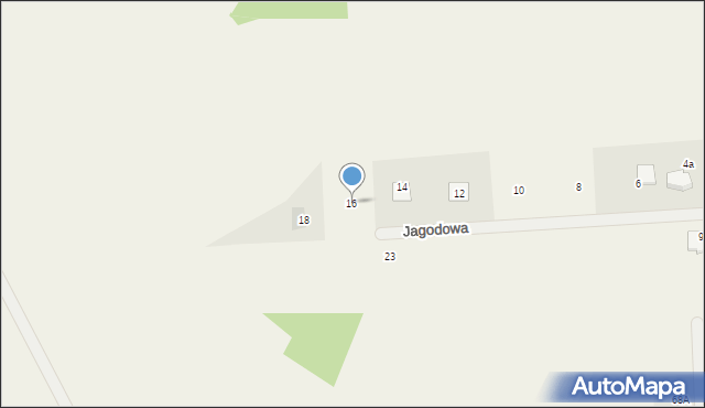 Borek, Jagodowa, 16, mapa Borek