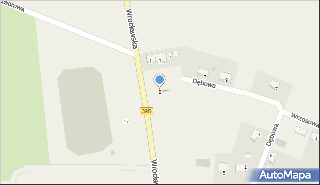 Borek Strzeliński, Jaworowa, 2, mapa Borek Strzeliński