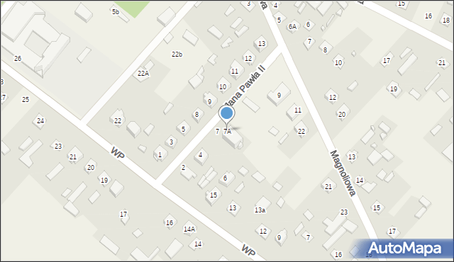 Borki, Jana Pawła II, 7A, mapa Borki
