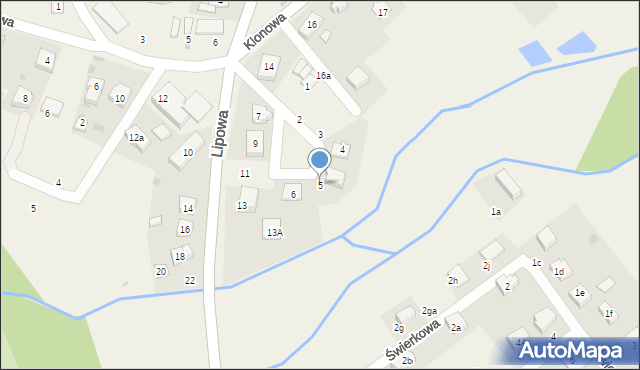 Borowa, Jaworowa, 5, mapa Borowa